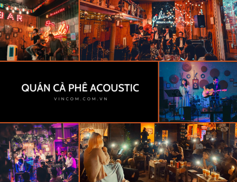 quán cà phê acoustic quận 7 ấm cúng ánh đèn vàng