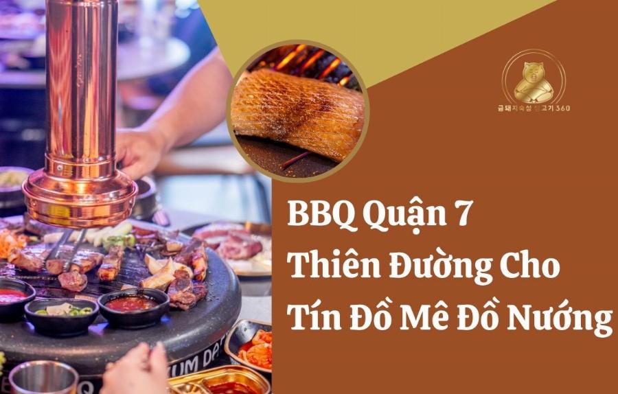 bàn ăn tại quán nướng bình dân quận 7 với đầy đủ đồ nướng và rau sống