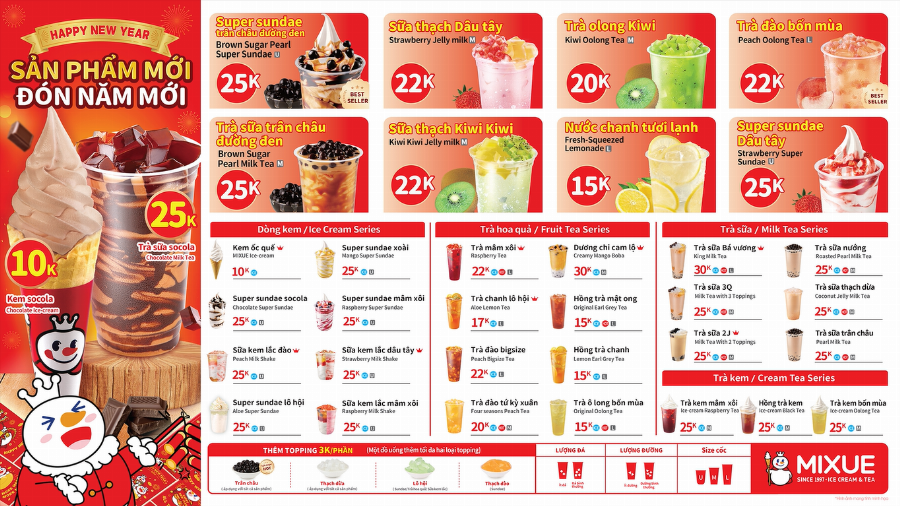 Khám Phá Menu Mixue Mới Nhất 2024: Giá Cả, Ưu Đãi & Bí Mật "Hot" 3 Bảng giá chi tiết menu Mixue 2024