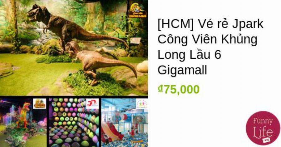 Khu vui chơi dành cho trẻ em tại công viên khủng long Gigamall