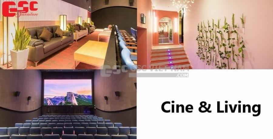 Ghế sofa giường êm ái trong phòng chiếu L'amour của CGV, tạo không gian xem phim riêng tư cho cặp đôi