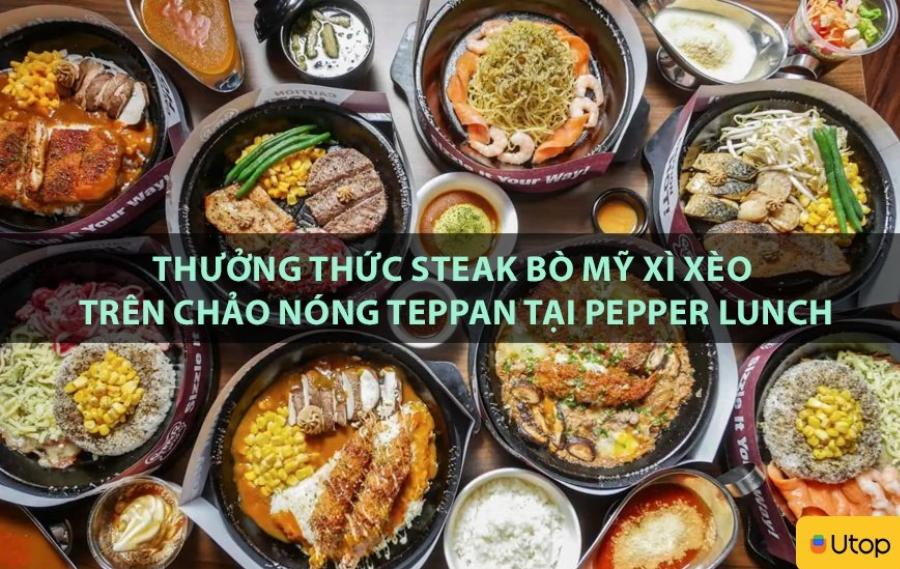Gia đình và bạn bè cùng nhau thưởng thức món ăn tại Pepper Lunch