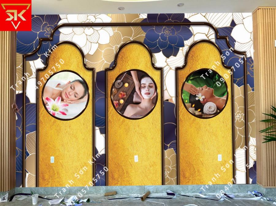 Không gian sảnh chờ ấm cúng và chuyên nghiệp tại Massage Hoàng My Quận 2