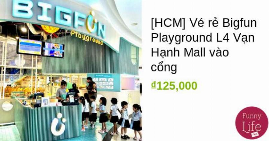 Khu vui chơi vận động liên hoàn đầy màu sắc với nhà banh cầu trượt tại Big Fun Vạn Hạnh Mall