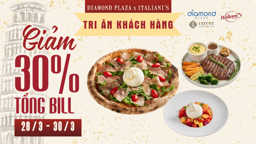 Chương trình khuyến mãi hấp dẫn tại Italiani's Pizza Parc Mall