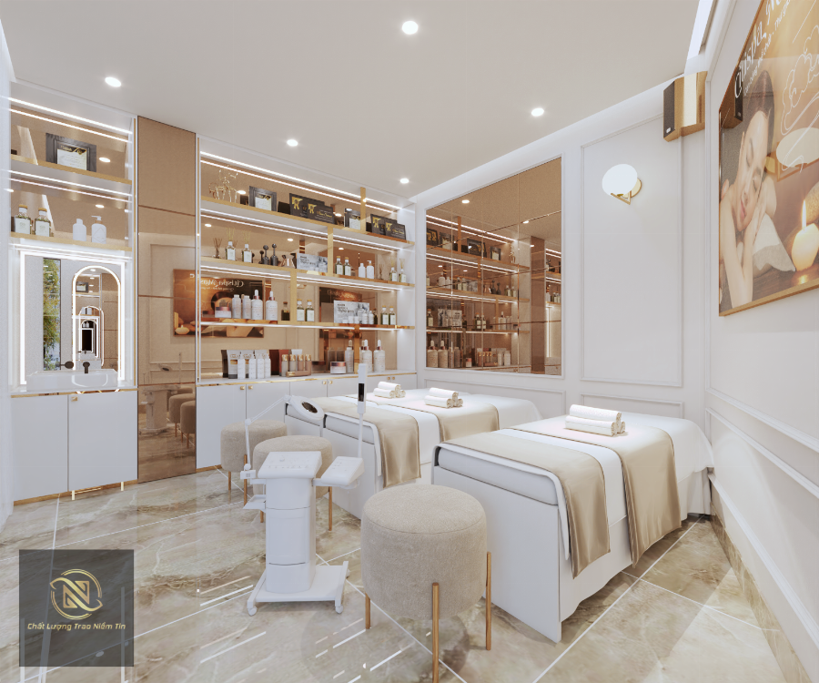 Massage luxury quận Tân Phú không gian sang trọng, ánh sáng dịu nhẹ tạo cảm giác thư giãn