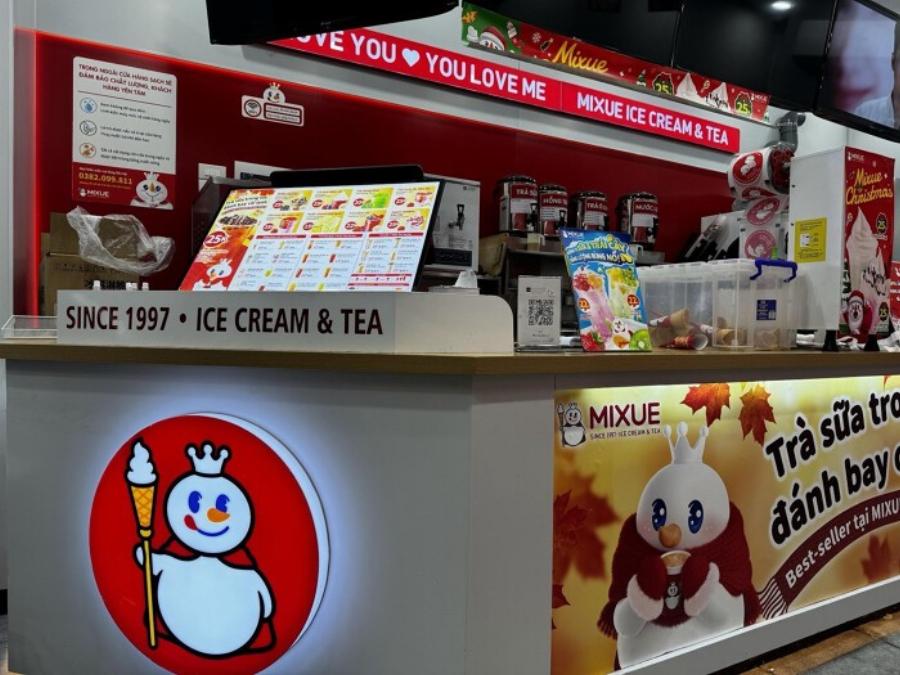 Mixue Thái Bình 57 Chu Văn An không gian bên trong rộng rãi