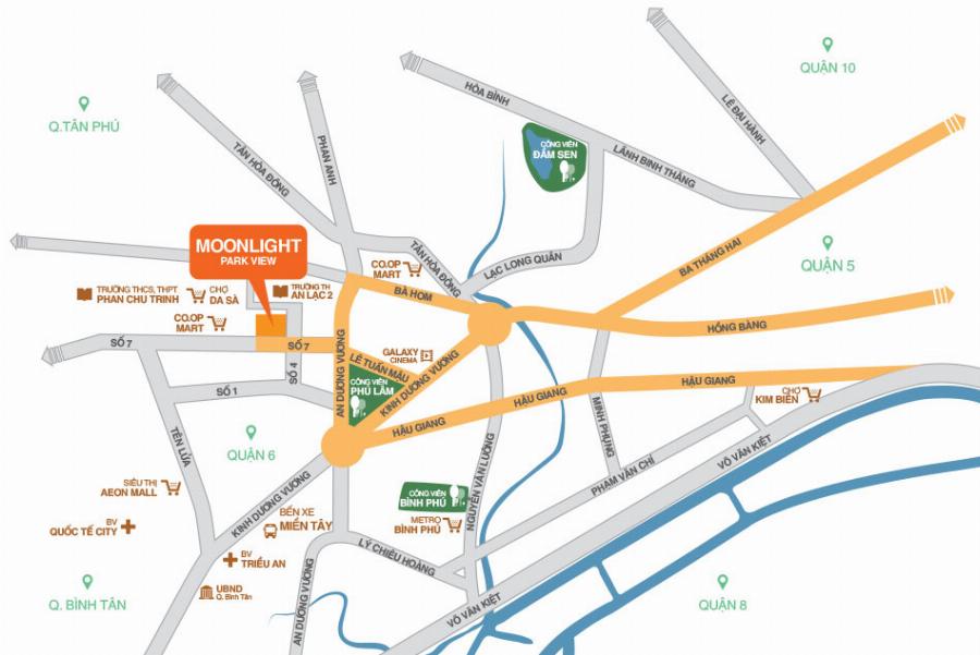 vi tri aeon parc mall thuan tien de dang di chuyen