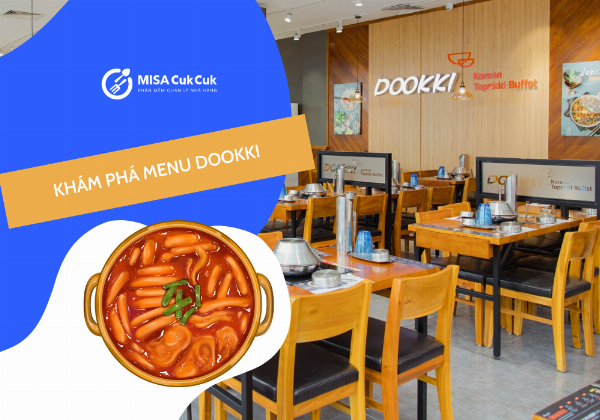 Bảng giá vé buffet chi tiết của Dookki Lotte Mart Quận 11 cho người lớn và trẻ em, có ghi chú VAT và thời gian