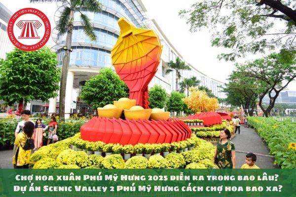 Tổng quan không gian đường hoa Crescent Mall rực rỡ sắc xuân bên Hồ Bán Nguyệt