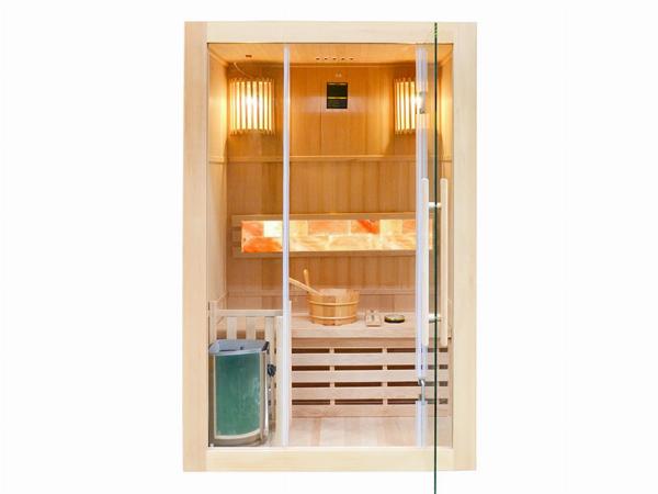 Hình ảnh chi tiết một phòng xông hơi cụ thể tại Spa A, nếu có thể làm nổi bật đặc điểm (ví dụ: phòng đá muối)